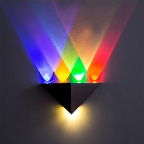 5W Led wall lamp bedroom home lighting fixture wall lamp aluminum body triangle wall lamps ZM911