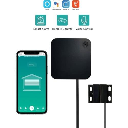 1pcs WiFi Switch Smart Garage Door Opener Controller Work With Alexa Echo Google Home SmartLife/Tuya APP Control No Hub Require