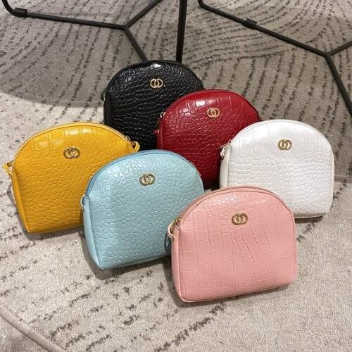 Womens Alligator Small Bag Shell Shoulder Bag New Korean Style Sling Fashion Lady Round Mini Bag Femal Purse Wholesale Handbag