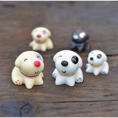 1 Pcs Dog Pet Figurine Miniatures Home Decoration Kawaii Accessories Desk Garden Decor figurines for interior