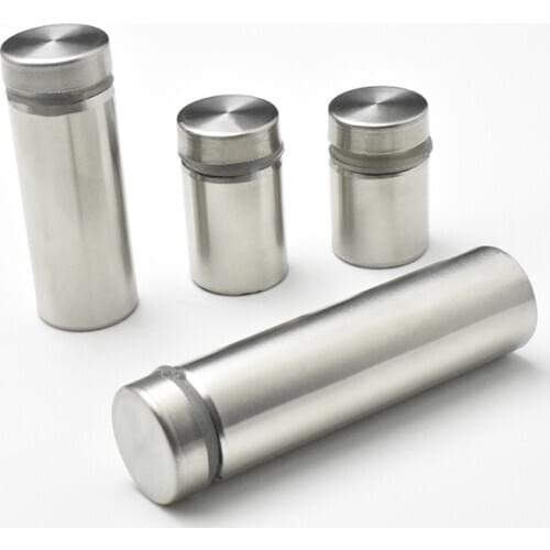 10pcs 304 Stainless Steel Glass Fasteners Acrylic Advertisement Standoffs Pin Nails Billboard Fixing Screws Hardware 12mm Dia