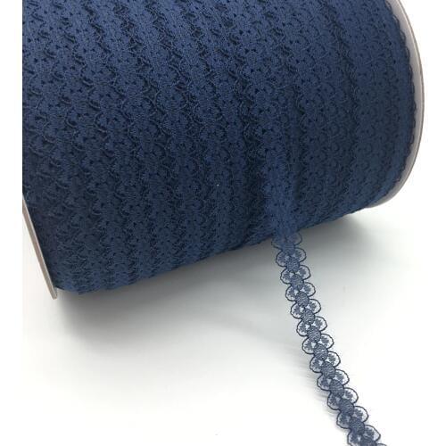 10yards/lot 5/8" (15mm)Wide Navy blue Bilateral Handicrafts Embroidered Net Lace Trim Ribbon DIY Sewing & Skirt Accessories