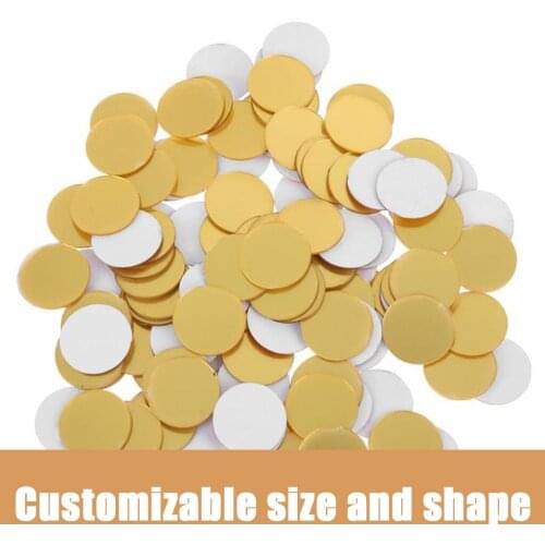100Pcs/lot Christmas DIY Acrylic Mirror Wall Sticker Gold Polka Dots Round Shape Stickers Decal Mosaic Mirror Room Home Decor