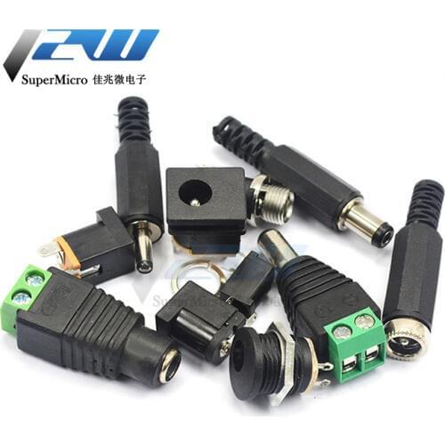 Plug adapter DC power jack connector edge 5.5 * 2.1mm 5.5 * 2.5mm DC-005 DC-002 DC-012 DC-022 DC-022B DC-025 DC-050