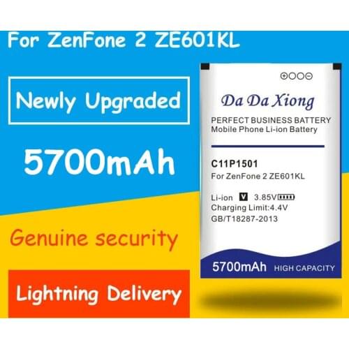 Free shipping 5700mAh C11P1501 Battery for ASUS ZenFone 2 Laser Selfie ZE601KL ZE550KL ZD551K Replacement batteria