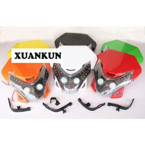 XUANKUN CQR Lin Motocross Accessories Are Converted Headlamps LED Lamp Hood Grimace Grimace Mask Ghost Lights