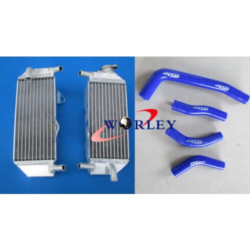 For ALUMINUM RADIATOR + BLUE hose FOR HONDA CRF250 CRF250R CRF 250 R 2010 2011 2012 2013