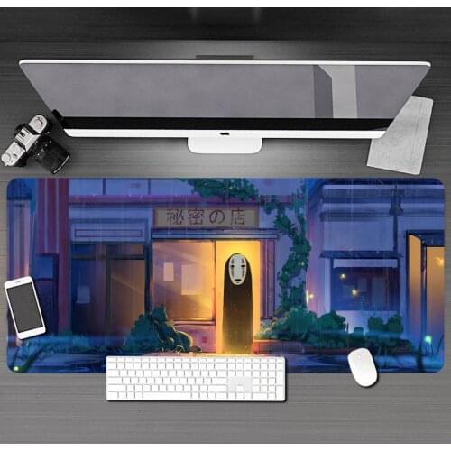 Anime spirited away soft mouse pad table mat computer laptop anti-static side whipstitch mouse pad keyboard mouse pad gift