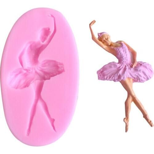 Ballerina Girl Liquid Silicone Mold Drop Plaster Molding Tool F095