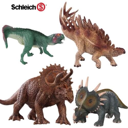 Jurassic dinosaur animal model to do simulation of childrens toys Triceratops Parrot Dragon Nailed Dragon Styracosaurus