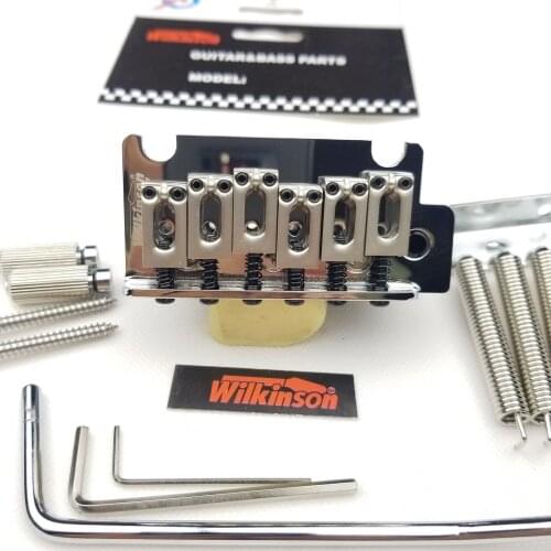 Wilkinson 2 post point Chrome Silver Double swing Electric Guitar Tremolo System Bridge for strato and suhr guitar WOV06