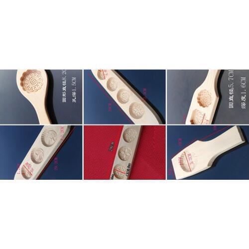Fower wooden moon cake baking mold / pastry cake Printing mould kitchen tools