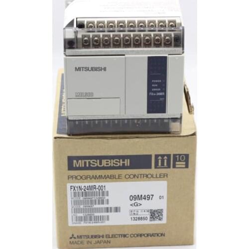 FX1N-24MR-001 FX1N-24MT-001 24MR 24MT 14/10 PLC Module for Mitsubishi FX1N with USB-SC09-FX cable