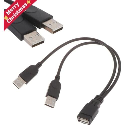 USB 2.0 Female To USB 2 Male Cable USB Double Splitter Cable Power Extension Cable