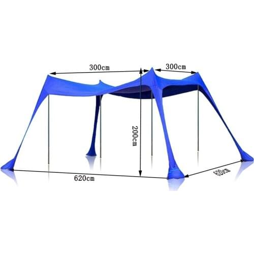 Kalosse 15colors 3*3*2M 5-8 Person Family Beach Sunshade Lightweight Sun Shade Tent
