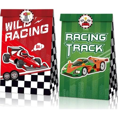 12pcs Racing car Favor Box Candy Box Gift Box Gift Bags Cupcake Box Wrapping Boy Kids Birthday Decoration Event Party Supplies