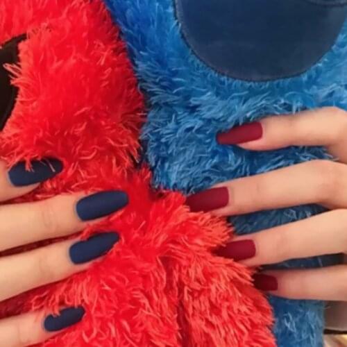 Colorful Short False Nails Short False Nails Square Artificial Fake Nail Full Cover Fake Fingernail For Nail SANA889