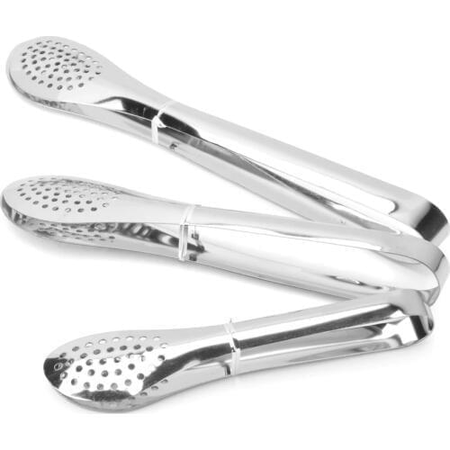 Kitchen Tools Thickened Stainless Steel Heat Resistance Porous Food Clip BBQ Tongs Bread Steak clamp