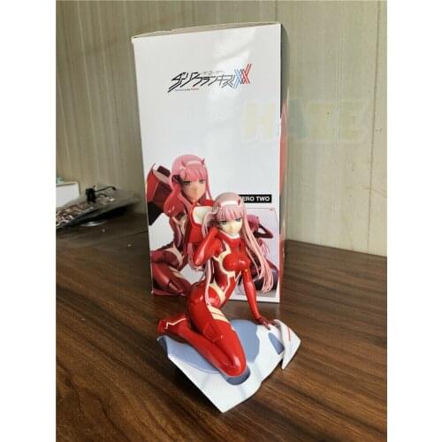 DARLING in the FRANXX Zero Two 02 PVC Figure Toys Model Collection Anime Figure Toys Statue Kids Gifts 6'' No Box