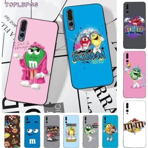 TOPLBPCS Cute M &MS Chocolate Candy Customer Phone Case for huawei P8 P9 p10 p20 P30 P40 pro lite psmart 2019