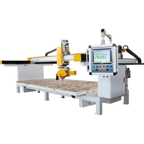 Multi function 3020 5 axis cnc granite bridge saw stone cutting machine tile cutter polishing cutting edging tombstone