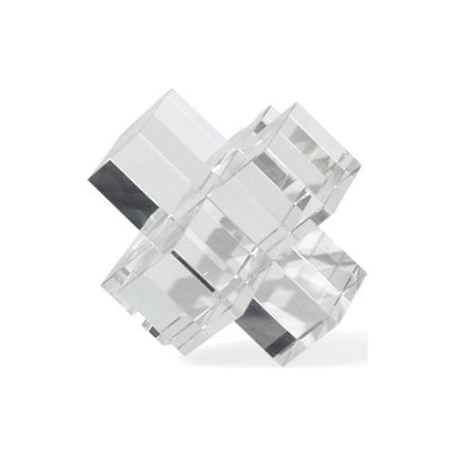 Fashion Modern Creative Nordic Simple Clear Acrylic Cross Desk Sculpture Interior Living Room Ornament Home Decoration