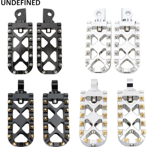 Motorcycle CNC Aluminum Foot Pegs 360 Degree Rotation Footpegs For Harley Dyna Fat Bob FLD Softail FLS Touring FLH Sportster XL