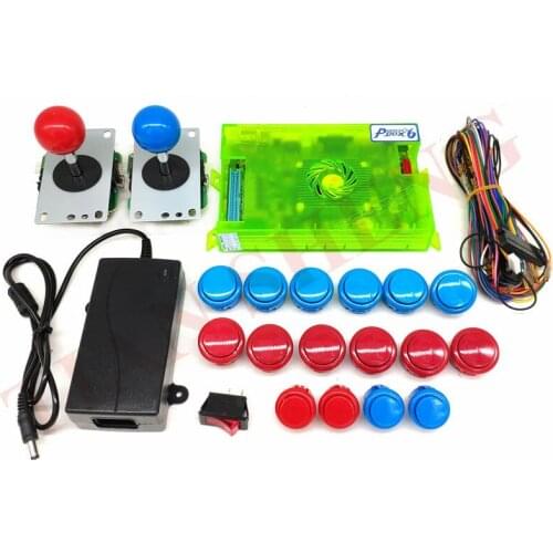 New 1300 in 1 Arcade Game Console Kits with Pandora Box 6 PCB board+Sanwa style buttons+Arcade Fighting Joystick HDMI VGA Output