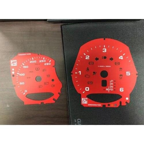 For Porsche Cayenne Macna718 Upgrade to Mileage Instrument Panel Meter Sticker Diesel 280KM 6000rpm Red Color