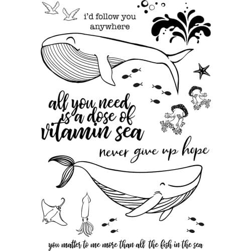 Shark Clear Stamp Or stamp for DIY Scrapbooking/Card Making/Kids Fun Decoration Supplies A101