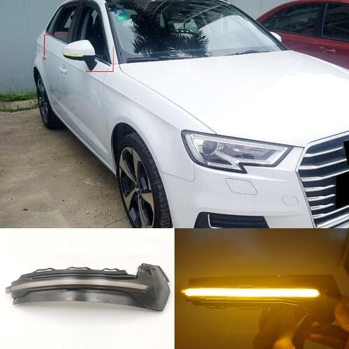 1 Pair Turn Signal Light Mirror Indicator lamp AUTO Dynamic LED For Audi A3 S3 8V RS3 2013 2014 2015 2016 2017 2019 2020