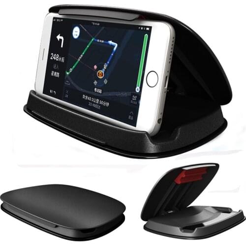 Universal Car Dashboard Clip Holder Black Car Bracket Mount for Cell Phone GPS Silicone Non-slip Mat Base Car Navigator Snap-in