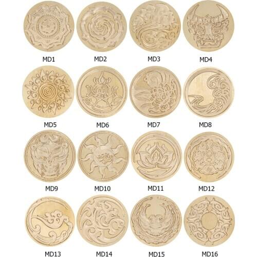 Vintage Wax Seal Head Hobby Decor Craft Tools Brass Sealing Wax Stamps Head Fire Lacquer Handmade DIY Art Hand Account