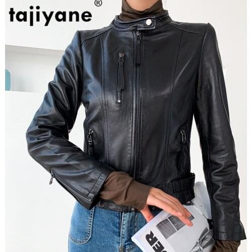 Spring Genuine Autumn Leather Jacket Women Clothes 2021 Korean Elegant Slim Fit Short Coats Sheepskin Coat Chaqueta Mujer 8101