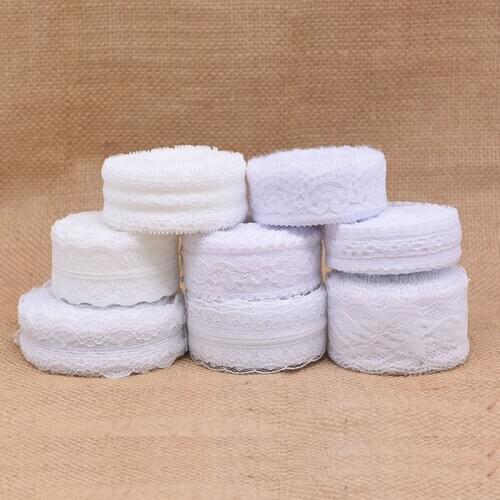 10 Yards 2-4cm Lace Ribbon Tape DIY Apparel Sewing Fabric White Lace Trimming For Sewing Decoration African Lace Fabric