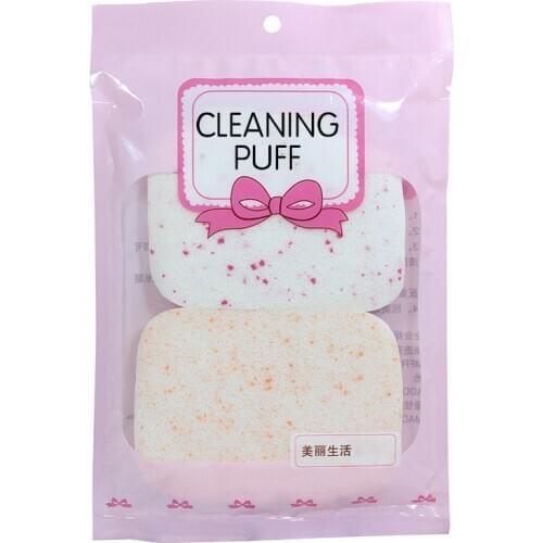 2Pcs Sponge Puff Soft Facial Cleansing Face Makeup Wash Pad Cleaning Pro Sponge Puff New Random Color Exfoliator Cosmetic Tool