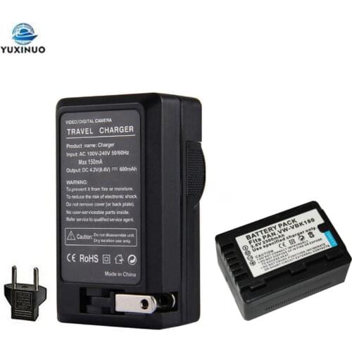 2300mAh VW-VBK180 VWVBK180 Battery +AC Charger For Panasonic HC-V10K V100 V100K HDC-HS60 SD60 HS60K SD66 HS80 SD80 HS80K SDR-H85