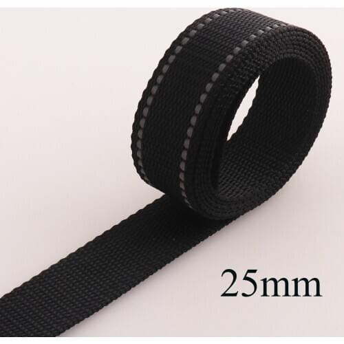 5 yards 25MM Pink nylon webbing Ribbon Safety Silver Reflective Sew On Fabric Tape Strap Vest Webbing handbag