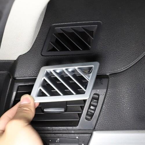 ABS Silver Carbon Fiber For BMW X3 E83 Car Interior 2006-2010 Car Dashboard AC Outlet Vent Cover Trim Stickers Car Accessories