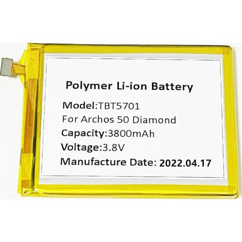 3.8V 3800mAh TBT5701 For Archos 50 Diamond Battery