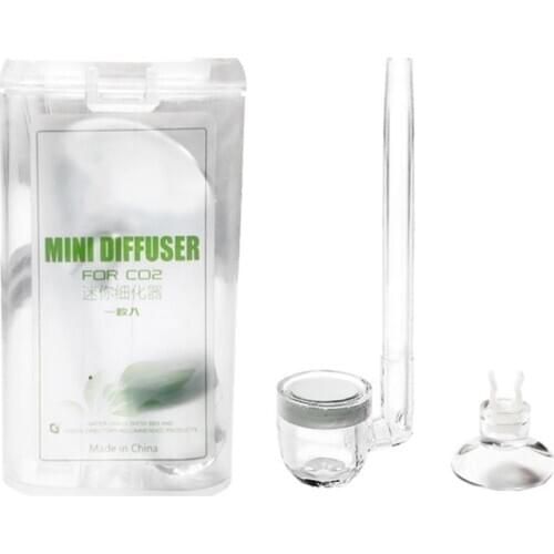 Aquarium CO2 System Bubble Diffuser U Shaped Atomizer Arcylic Tube with Suction Fish Tank Air Bubble Disk