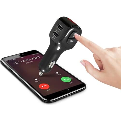 A01 Mini Car MP3 Player Double USB Car Fast Charger Bluetooth FM Transmitter 68dB Car Charger MP3 Player