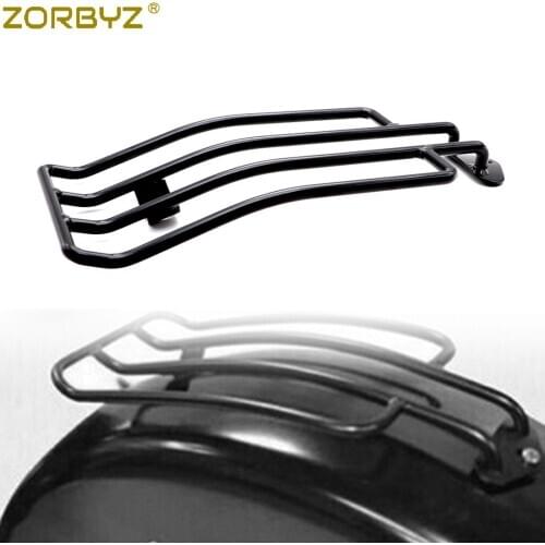 ZORBYZ Motorcycle Black Rear Stock Solo Seat Luggage Rack Carrier For Harley Sportster XL883 1200 1985-2003