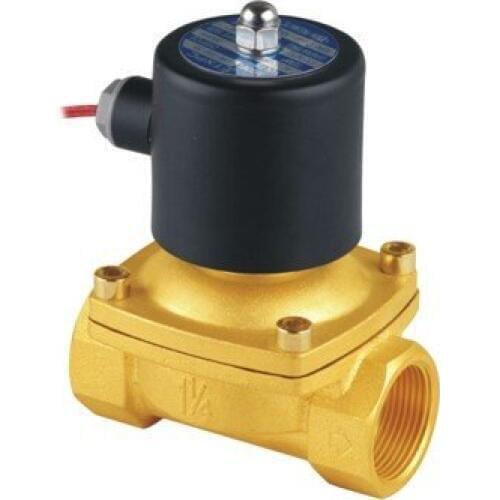 Free Shipping High Quality 2PCS In Lot 1-1/4'' Size 2W Water Solenoid Valves Brass 110VAC