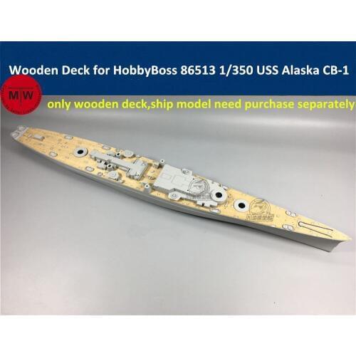 1/350 Scale Wooden Deck for HobbyBoss 86513 USS Alaska CB-1 Ship Model CY350028