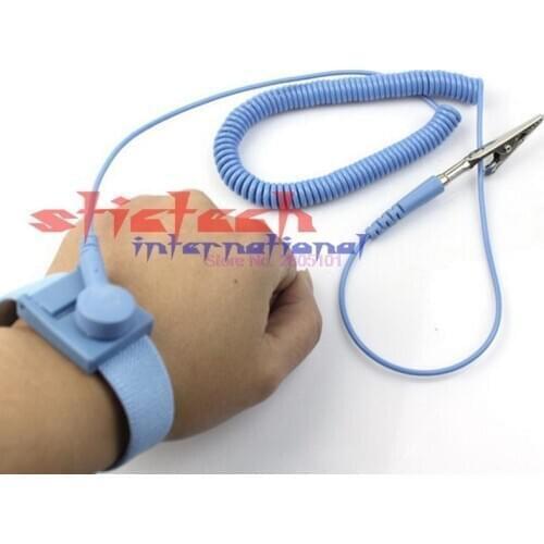 By dhl or ems 500 pieces hot sale Cordless Wireless Clip Antistatic Static ESD Wristband Strap Discharge Cables