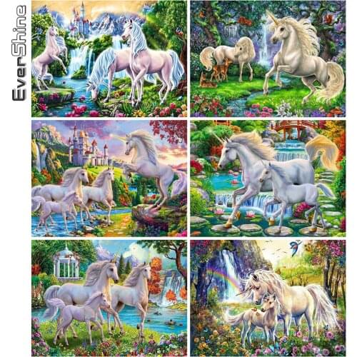 Evershine Full Square Round Diamond Painting Animal Rhinestones Art Diamond Embroidery Horse Craft Kit New Arrival Holiday Gifts