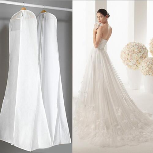 Hot Sale 180cm Long TRAIN Wedding Dess Dust Bag Evening Dress Dust Cover Bridal Garment Storage Bag