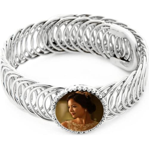 Button bracelet for dye sublimation fashion Spring bracelets for woman hot transfer printing jewelry customized consumables 898