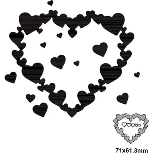 Heart-shaped ring Metal Cutting Dies Stencils For DIY Scrapbooking Decorative Embossing Handcraft Die Cutting Template 2021